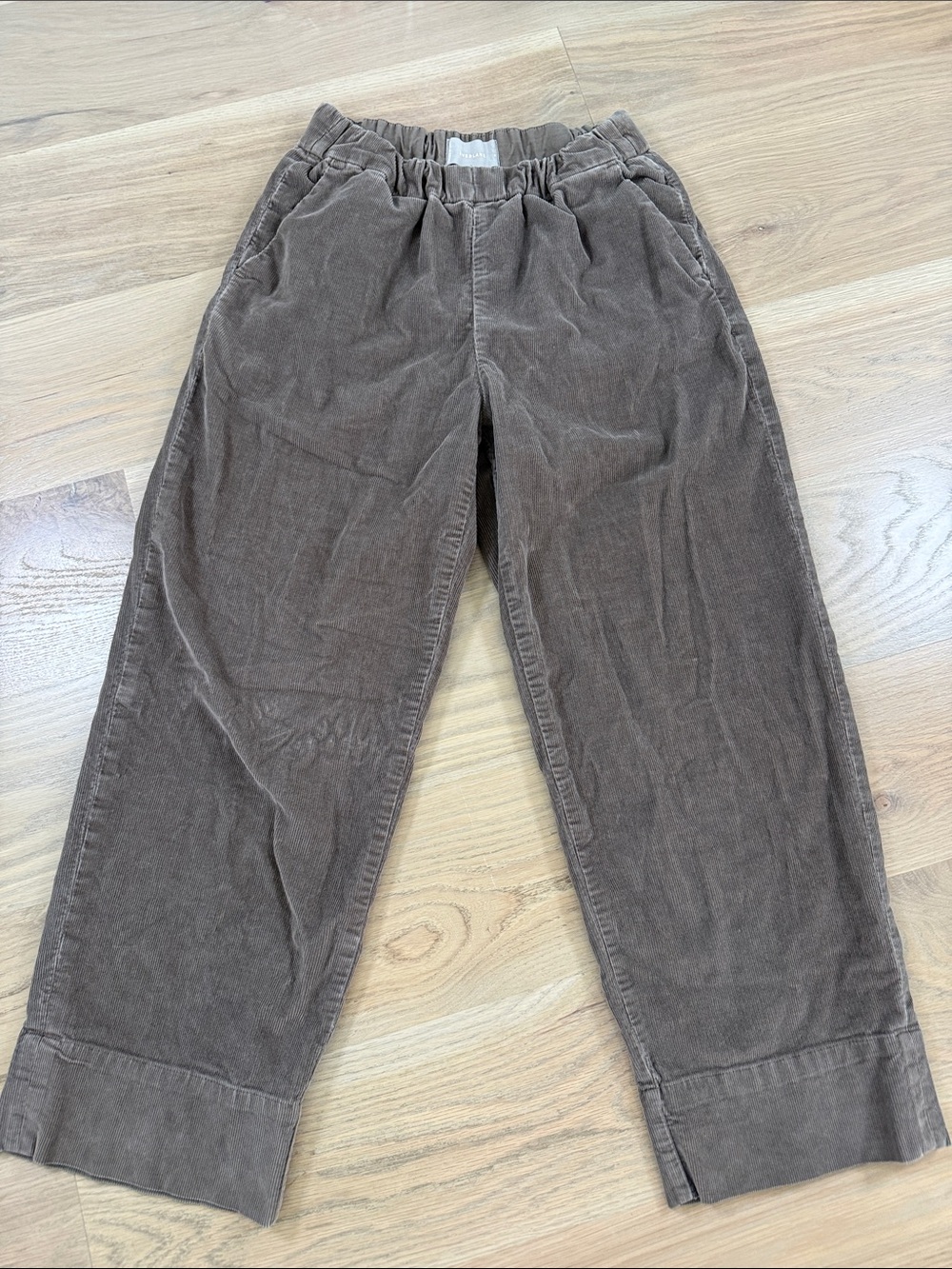 Everlane Corduroy Wide Leg Pull On Pants Taupe Brown Size 8